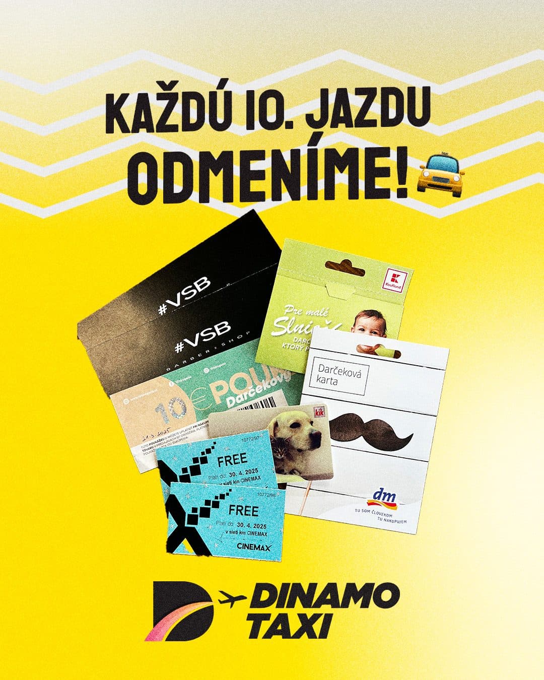 Každú desiatu jazdu odmeníme.